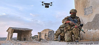 Royal Marine and Drone